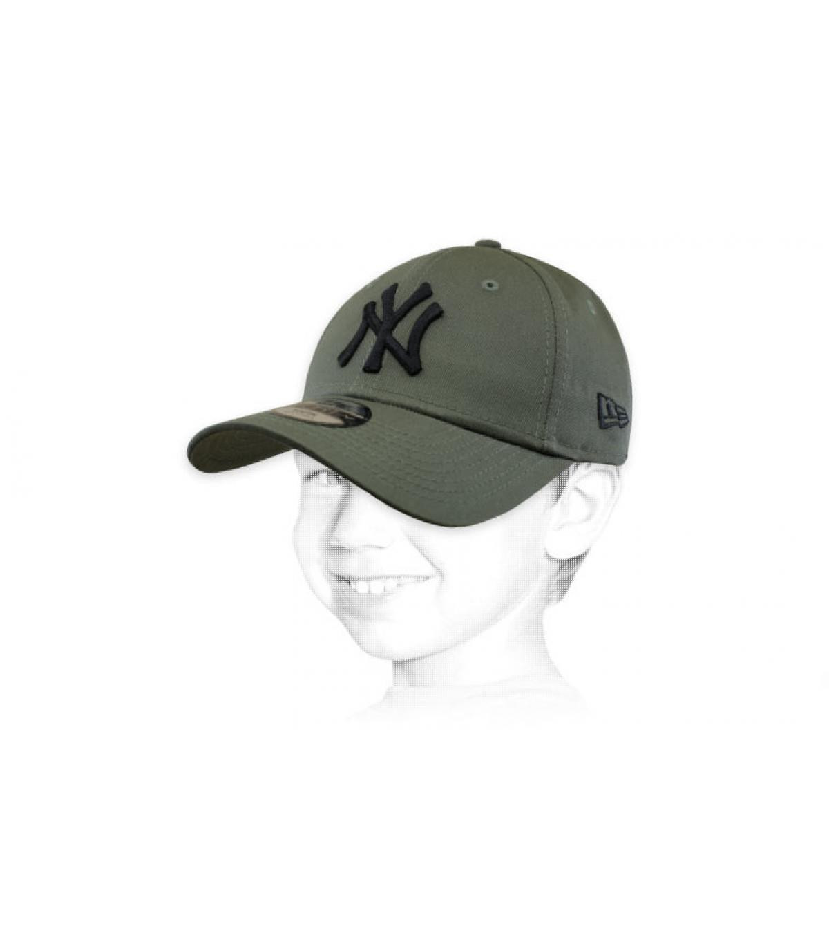 green NY child cap Kids Ess 940 NY olive black